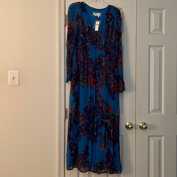 Anthropologie maxi dress, gorgeous NWT $228 fully lined, size M pull on - Picture 2 of 7
